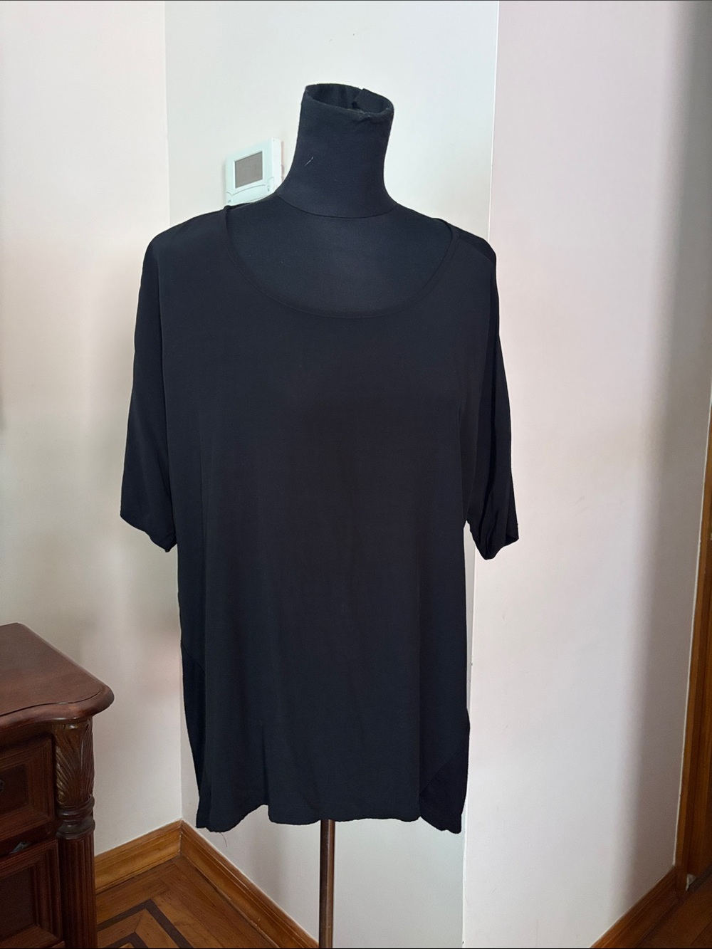 Metalicus Black Scoop Neck Top